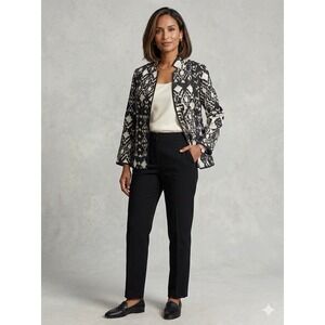 Women's Black and White Chico's Size 1 Excellent Condition